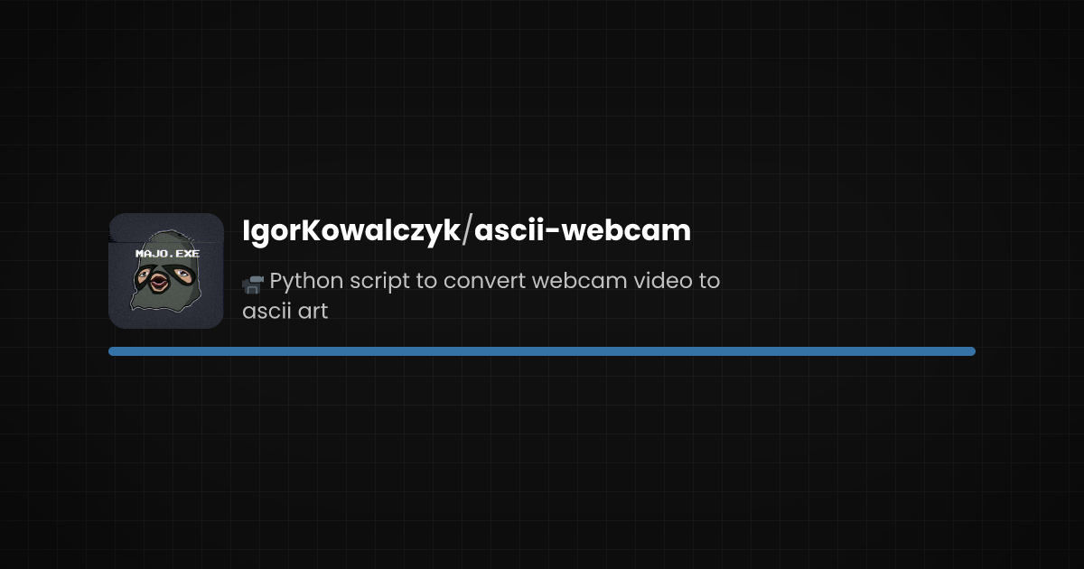 Preview of ascii-webcam